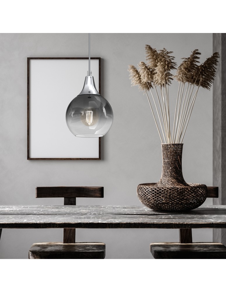 Single pendant lamps - Milagro MONTE SILVER fi 150 1xE27 pendant lamp MLP8321 - product kolory-swiatla.pl 5