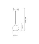 Single pendant lamps - Milagro MONTE SILVER fi 150 1xE27 pendant lamp MLP8321 - product 6