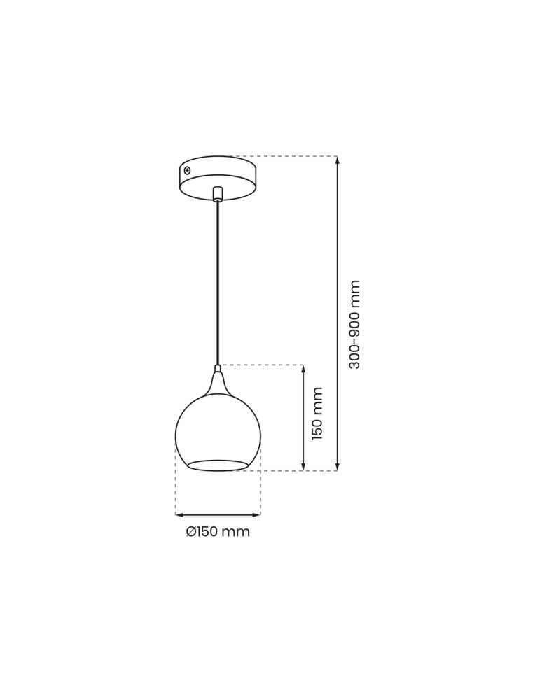 Single pendant lamps - Milagro MONTE SILVER fi 150 1xE27 pendant lamp MLP8321 - product kolory-swiatla.pl 6