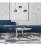 Pendant lamps on a strip - Milagro MONTE SILVER 3xE27 pendant lamp MLP8322 - product 5