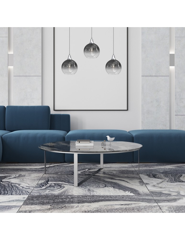 Pendant lamps on a strip - Milagro MONTE SILVER 3xE27 pendant lamp MLP8322 - product kolory-swiatla.pl 5