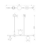 Pendant lamps spheres - Milagro SIRIO 3xG9 pendant lamp MLP8407 - product 8