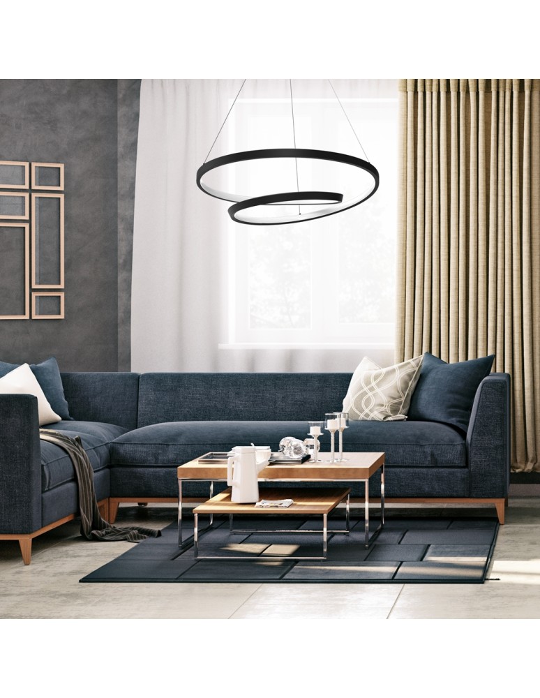 LED pendant lamps - Milagro LUCERO BLACK 48W LED pendant lamp ML7948 - product kolory-swiatla.pl 5