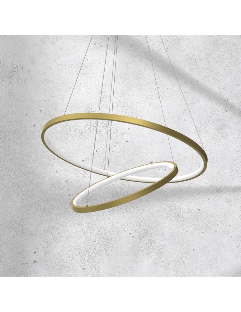 Pendant lamps circles - Milagro ROTONDA GOLD 51W LED pendant lamp ML7944 - product kolory-swiatla.pl 3