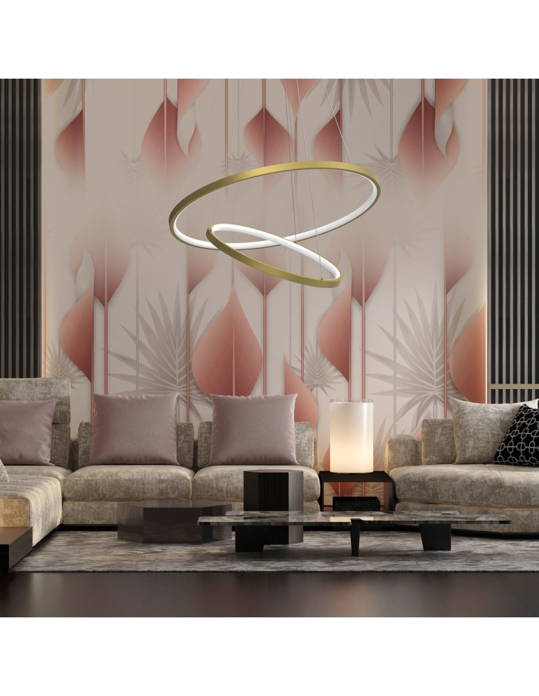 Pendant lamps circles - Milagro ROTONDA GOLD 51W LED pendant lamp ML7944 - product kolory-swiatla.pl 5