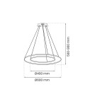 Pendant lamps circles - Milagro ROTONDA GOLD 51W LED pendant lamp ML7944 - product 6