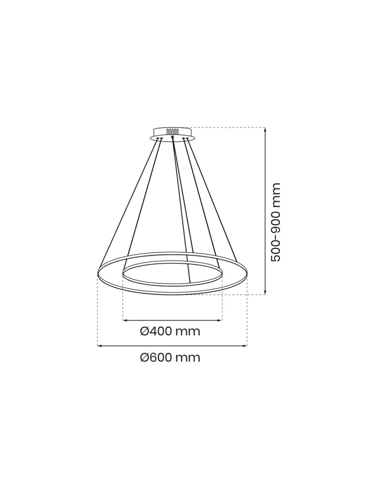 Pendant lamps circles - Milagro ROTONDA GOLD 51W LED pendant lamp ML7944 - product kolory-swiatla.pl 6