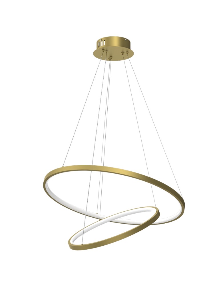 Pendant lamps circles - Milagro ROTONDA GOLD 51W LED pendant lamp ML7944 - product kolory-swiatla.pl 7
