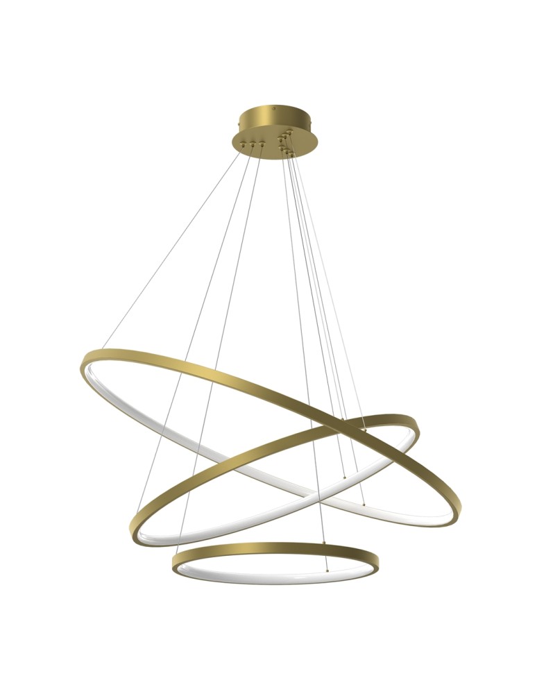 Pendant lamps circles - Milagro ROTONDA GOLD 93W LED pendant lamp ML7947 - product kolory-swiatla.pl 1