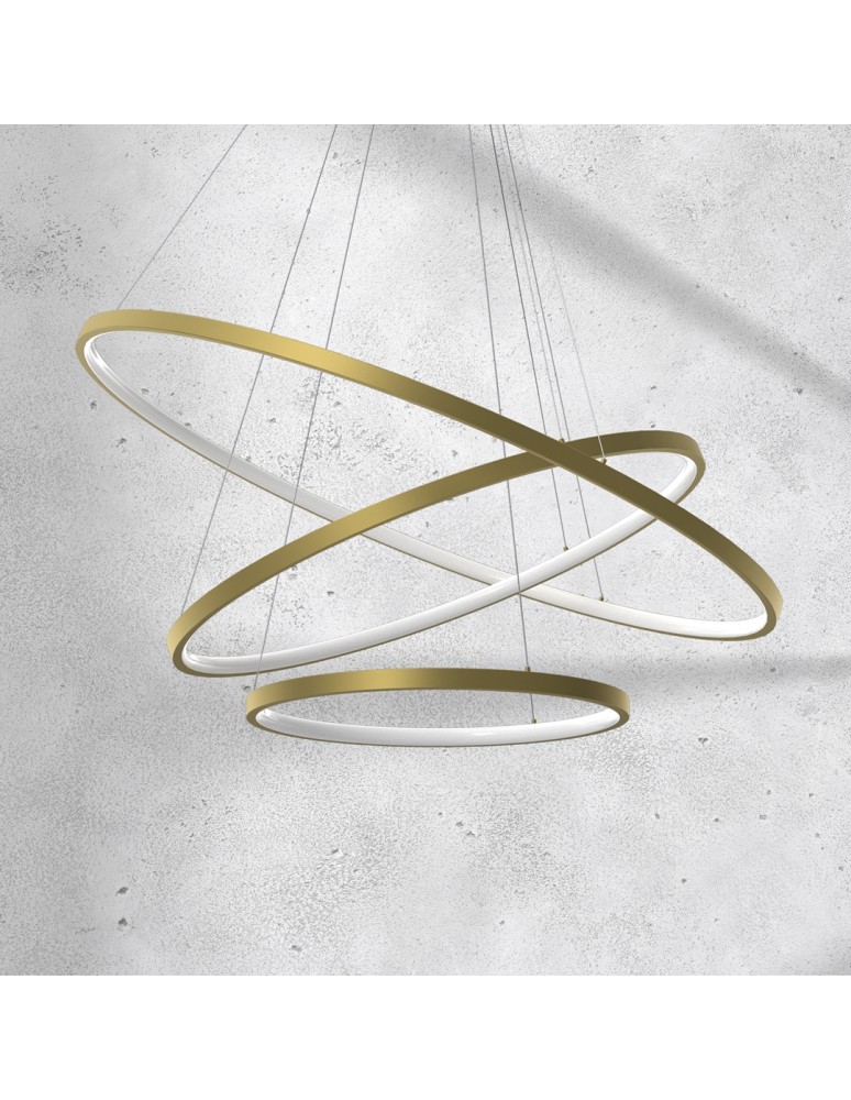 Pendant lamps circles - Milagro ROTONDA GOLD 93W LED pendant lamp ML7947 - product kolory-swiatla.pl 3