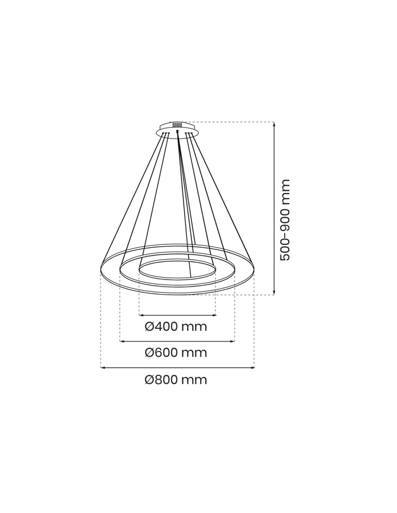 Pendant lamps circles - Milagro ROTONDA GOLD 93W LED pendant lamp ML7947 - product kolory-swiatla.pl 6