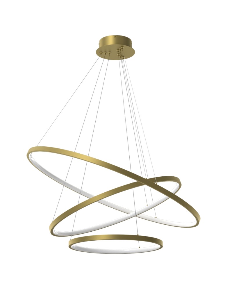 Pendant lamps circles - Milagro ROTONDA GOLD 93W LED pendant lamp ML7947 - product kolory-swiatla.pl 7