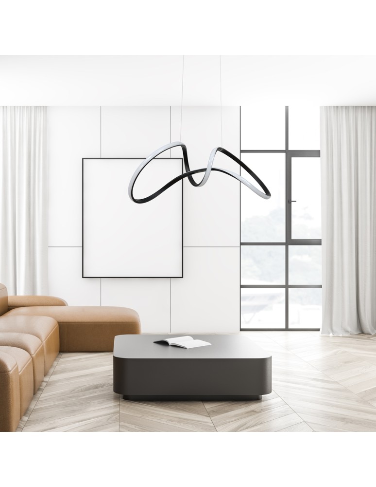 Pendant lamps - Milagro TESORO BLACK 48W LED pendant lamp ML7951 - product kolory-swiatla.pl 4