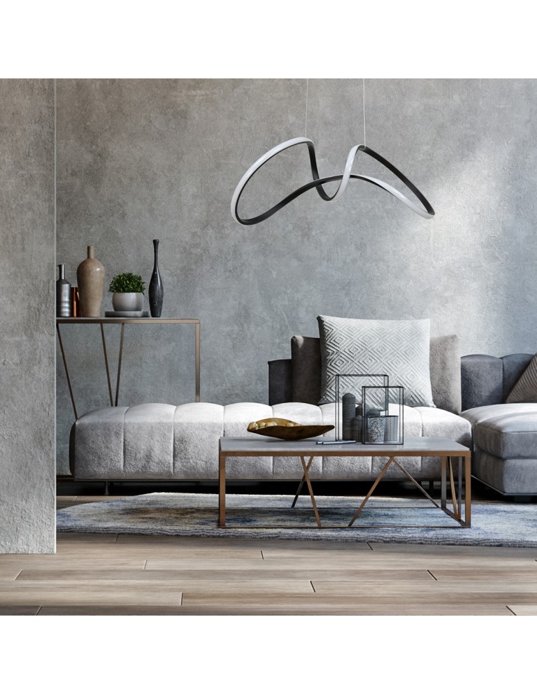 Pendant lamps - Milagro TESORO BLACK 48W LED pendant lamp ML7951 - product kolory-swiatla.pl 5