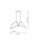 Pendant lamps - Milagro TESORO BLACK 48W LED pendant lamp ML7951 - product 7