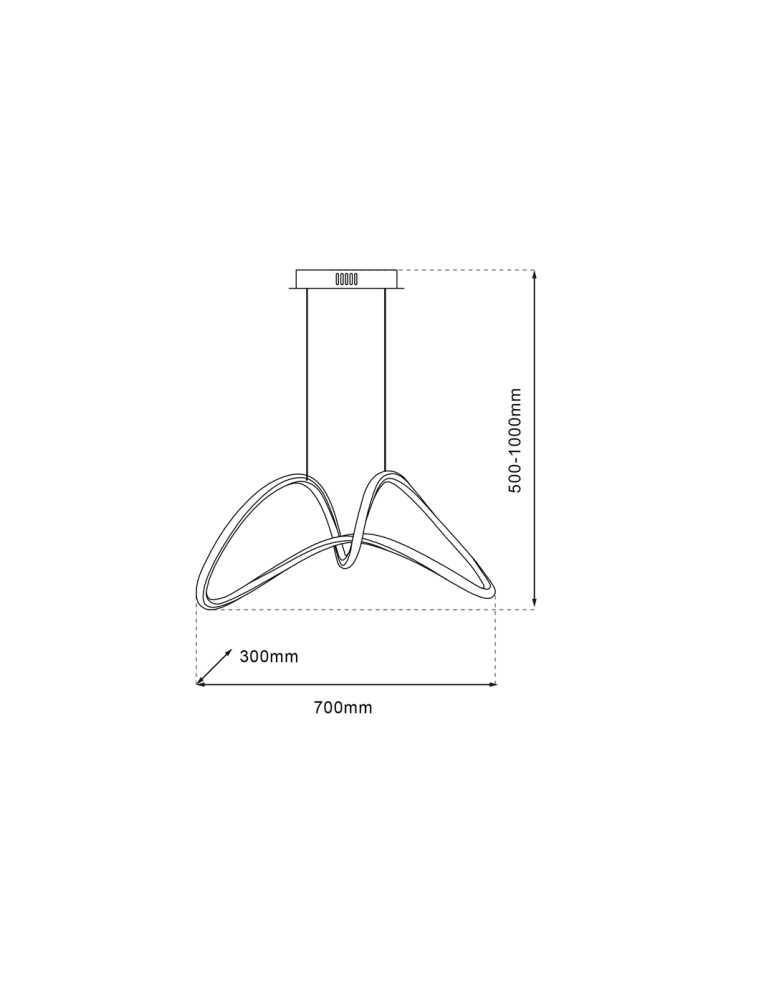 Pendant lamps - Milagro TESORO BLACK 48W LED pendant lamp ML7951 - product kolory-swiatla.pl 7