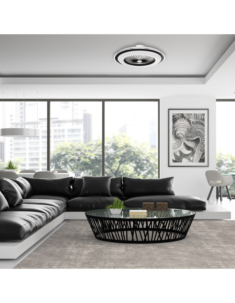 Fans with lighting - Milagro Plafondier LED ZONDA BLACK 48W with fan ML8339 - product kolory-swiatla.pl 8