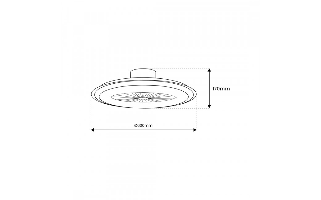 Milagro Plafoniera LED ZONDA BLACK 48W z wentylatorem ML8339