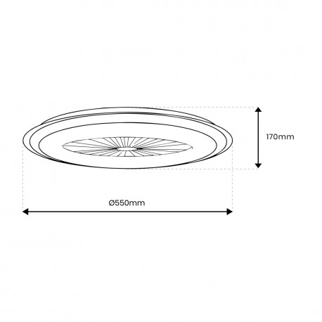 Milagro Plafoniera LED ARIA BLACK 38W z wentylatorem ML8335