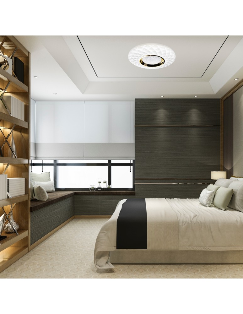 Plafonds with remote control - Milagro Plafond TOKYO GOLD 48W Ø500 mm + Remote control ML8125 - product kolory-swiatla.pl 4