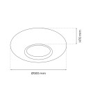 Plafonds with remote control - Milagro Plafond TOKYO GOLD 48W Ø500 mm + Remote control ML8125 - product 5