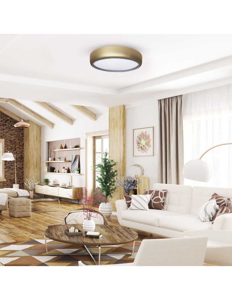 Plafonds with remote control - Milagro Plafond GEA GOLD 36W LED Ø390 mm ML8132 - product kolory-swiatla.pl 3