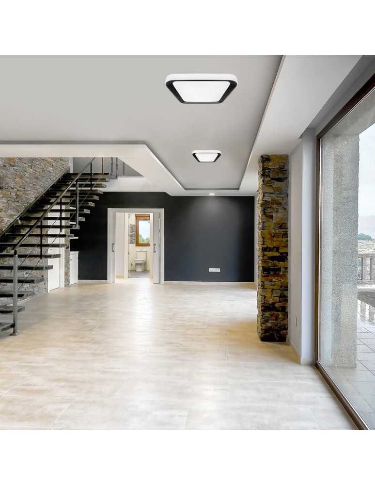 Plafonds with remote control - Milagro Plafond QUADRO BLACK 38W ML7929 - product kolory-swiatla.pl 3