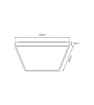 Plafonds with remote control - Milagro Plafond QUADRO BLACK 38W ML7929 - product 6