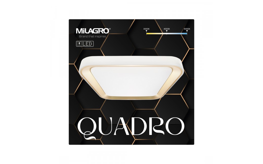 Milagro Plafon QUADRO GOLD 38W ML7930
