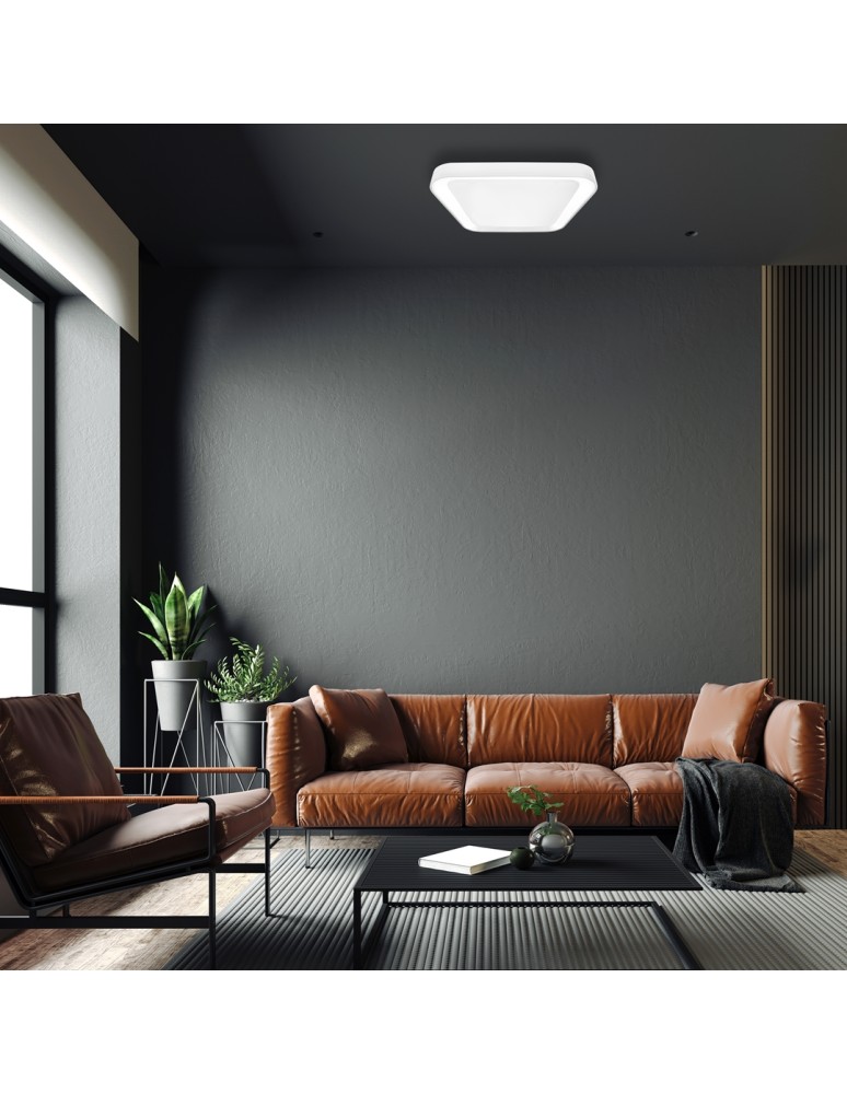 Plafonds with remote control - Milagro Plafond QUADRO WHITE 66W ML7931 - product kolory-swiatla.pl 3