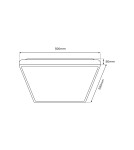 Plafonds with remote control - Milagro Plafond QUADRO WHITE 66W ML7931 - product 6