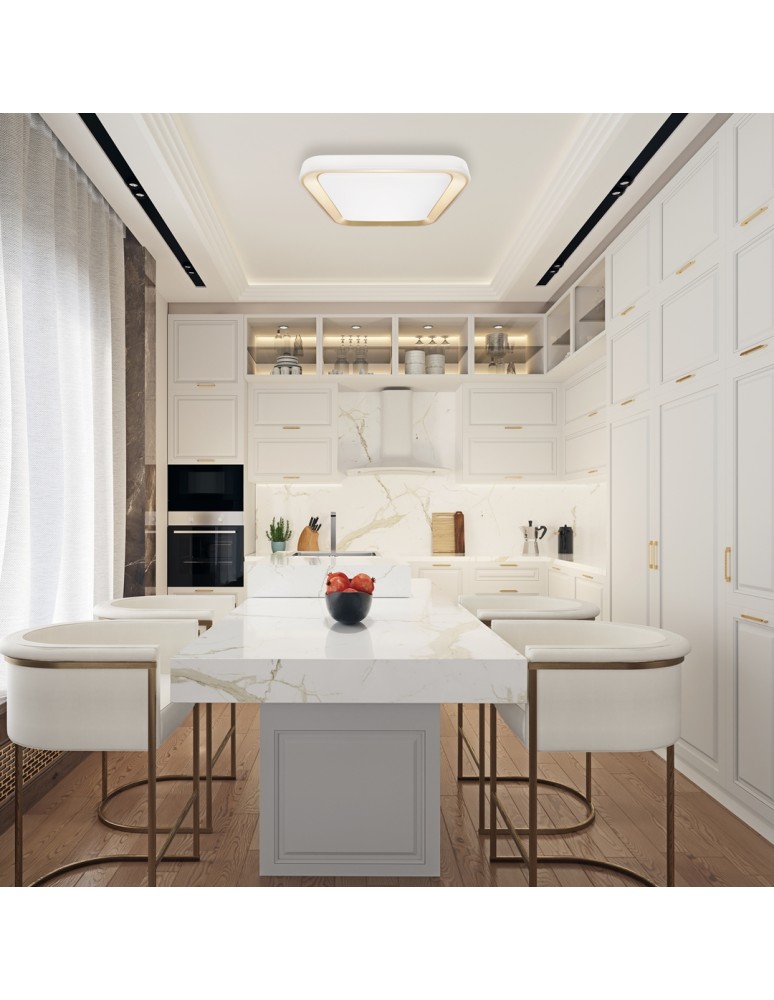 Plafonds with remote control - Milagro Plafond QUADRO GOLD 66W ML7933 - product kolory-swiatla.pl 3