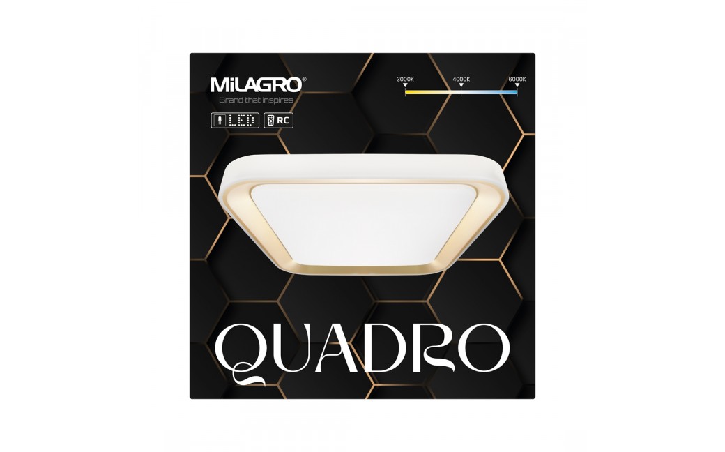 Milagro Plafon QUADRO GOLD 66W ML7933