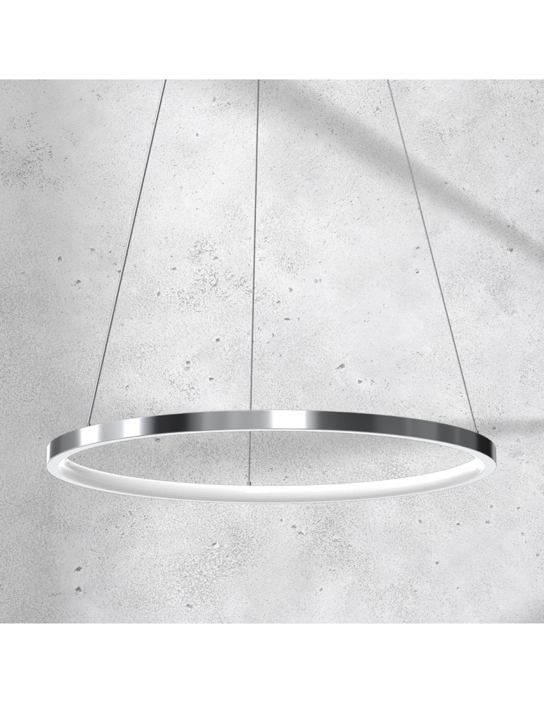 Pendant lamps circles - Milagro ROTONDA CHROME 27W LED pendant lamp ML7940 - product kolory-swiatla.pl 3