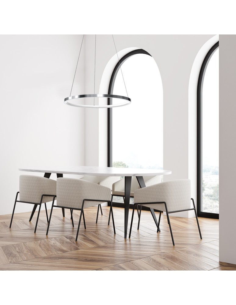 Pendant lamps circles - Milagro ROTONDA CHROME 27W LED pendant lamp ML7940 - product kolory-swiatla.pl 7