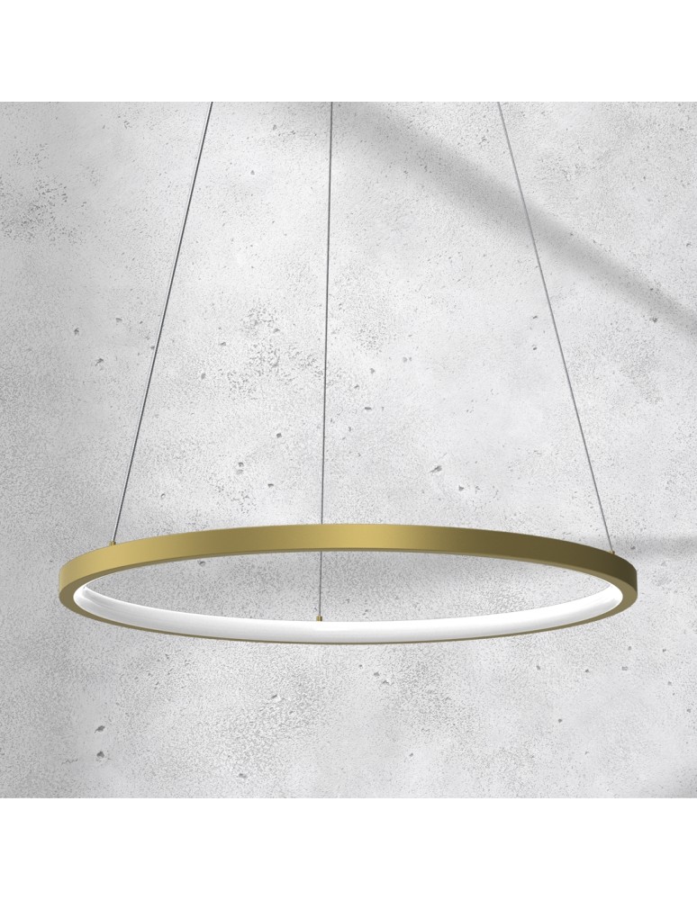 Pendant lamps circles - Milagro ROTONDA GOLD 27W LED pendant lamp ML7941 - product kolory-swiatla.pl 3