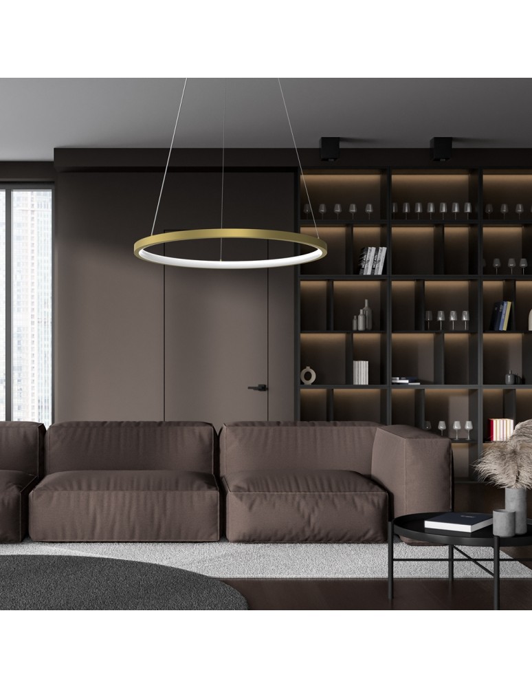 Pendant lamps circles - Milagro ROTONDA GOLD 27W LED pendant lamp ML7941 - product kolory-swiatla.pl 5