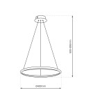 Pendant lamps circles - Milagro ROTONDA GOLD 27W LED pendant lamp ML7941 - product 6