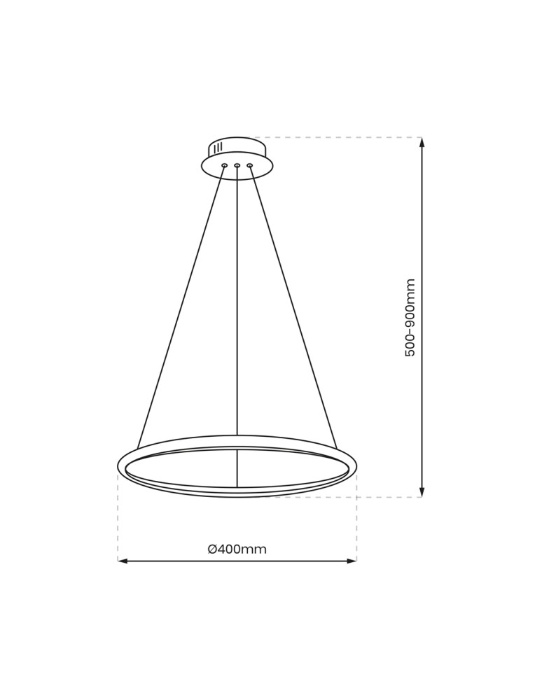 Pendant lamps circles - Milagro ROTONDA GOLD 27W LED pendant lamp ML7941 - product kolory-swiatla.pl 6