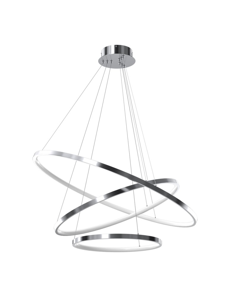 Pendant lamps circles - Milagro ROTONDA CHROME 93W LED pendant lamp ML7946 - product kolory-swiatla.pl 1