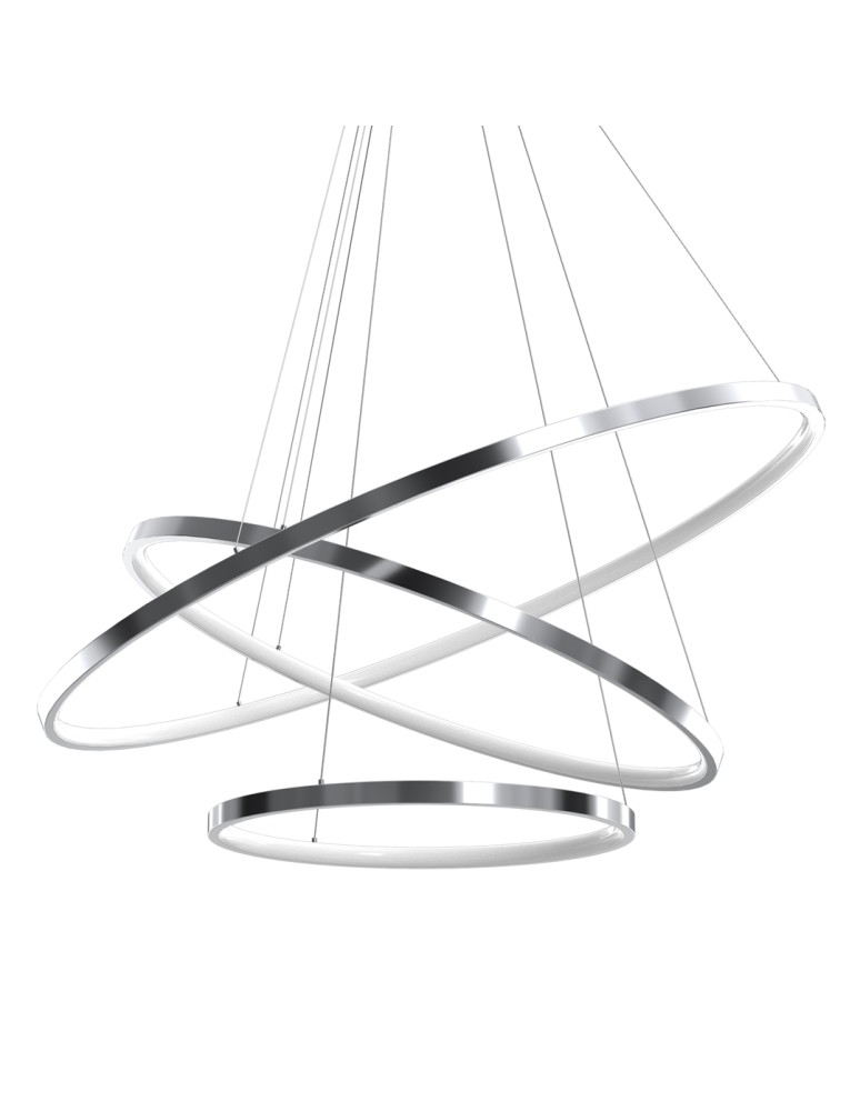 Pendant lamps circles - Milagro ROTONDA CHROME 93W LED pendant lamp ML7946 - product kolory-swiatla.pl 2