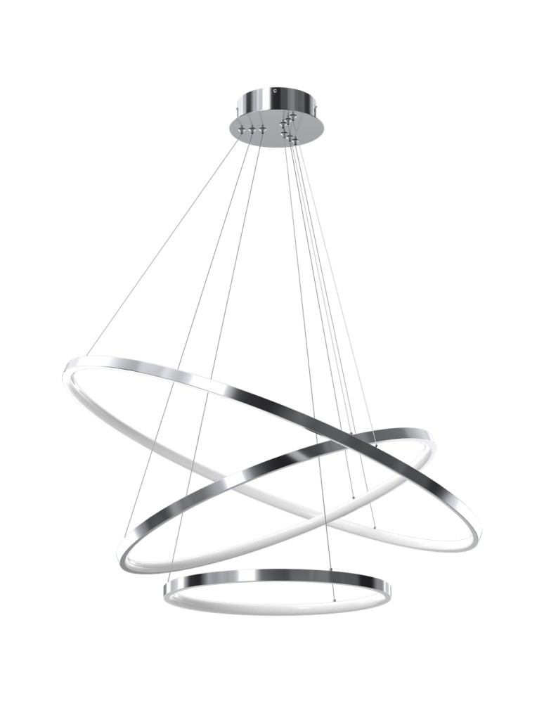 Pendant lamps circles - Milagro ROTONDA CHROME 93W LED pendant lamp ML7946 - product kolory-swiatla.pl 7