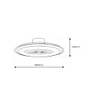 Fans with lighting - Milagro Plafond LED ZONDA WHITE 48W with fan ML8504 - product 8