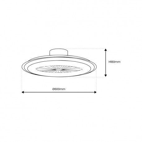 Milagro Plafoniera LED ZONDA WHITE 48W z wentylatorem ML8504