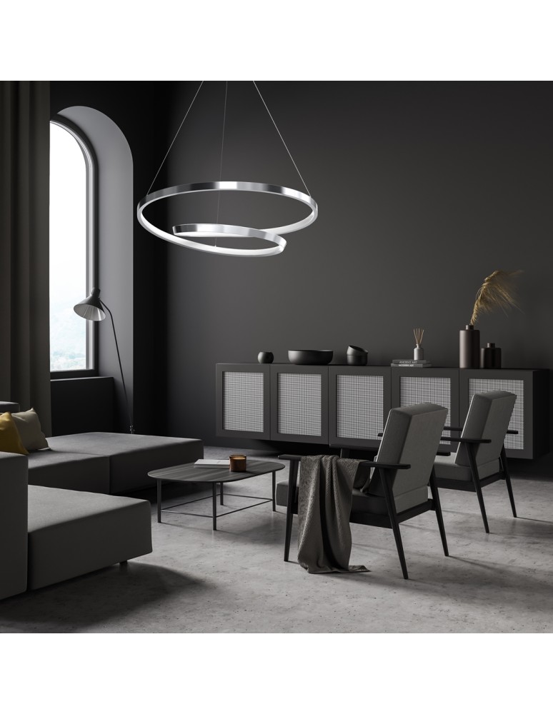 LED pendant lamps - Milagro LUCERO CHROME 48W LED pendant lamp ML7949 - product kolory-swiatla.pl 4