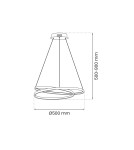 LED pendant lamps - Milagro LUCERO CHROME 48W LED pendant lamp ML7949 - product 6