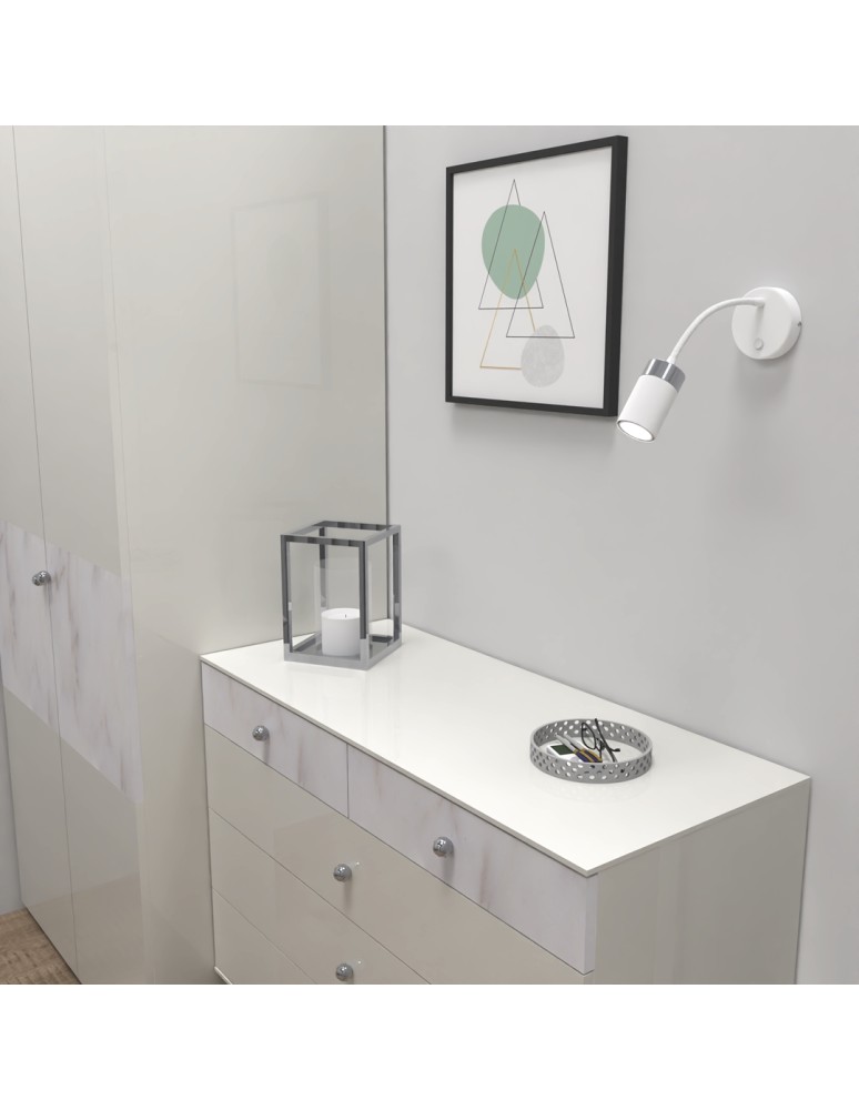 Wall lamps - Milagro Flex wall lamp JOKER WHITE CHROME 1xGU10 MLP8533 - product kolory-swiatla.pl 4