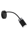 Milagro flex wall lamp JOKER BLACK CHROME 1xGU10 MLP8534