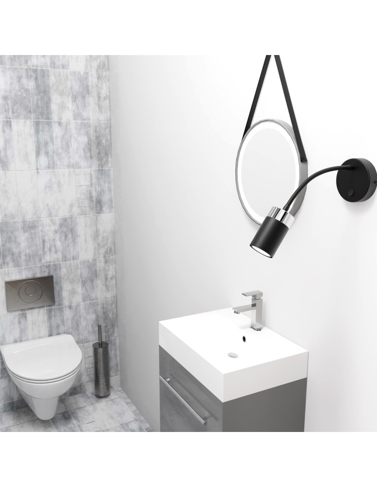 Reading wall lamps - Milagro flex wall lamp JOKER BLACK CHROME 1xGU10 MLP8534 - product kolory-swiatla.pl 5
