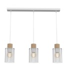 Pendant lamps on a strip - Milagro MADERA 3xE27 pendant lamp MLP8555 - product 1